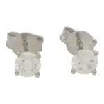 Solitaire 0.83 Carat Diamond Stud Earrings
