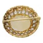 Late Victorian Citrine and Old Cut Diamond Brooch