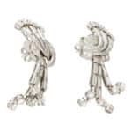 Vintage 1940's Deco Inspired Diamond Drop Earrings