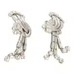 Vintage 1940's Deco Inspired Diamond Drop Earrings