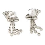 Vintage 1940's Deco Inspired Diamond Drop Earrings