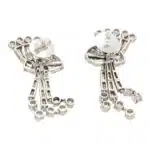 Vintage 1940's Deco Inspired Diamond Drop Earrings