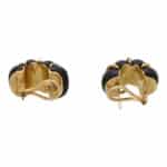 Vintage Seaman Schepps Rose Wood and Gold Earrings