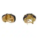 Vintage Seaman Schepps Rose Wood and Gold Earrings
