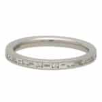 Contemporary Baguette and Round Cut Half Eternity Ring