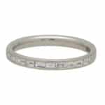 Contemporary Baguette Cut Half Eternity Ring in Platinum