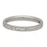 Contemporary Baguette Cut Half Eternity Ring in Platinum