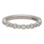 Contemporary Rub Over Set Diamond Half Eternity