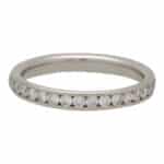 Contemporary Round Cut Half Eternity Ring in Platinum