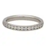 Contemporary Round Cut Half Eternity Ring in Platinum