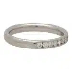 Contemporary Round Cut Half Eternity Ring in Platinum