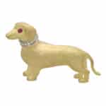 Diamond and Ruby Dachshund Brooch