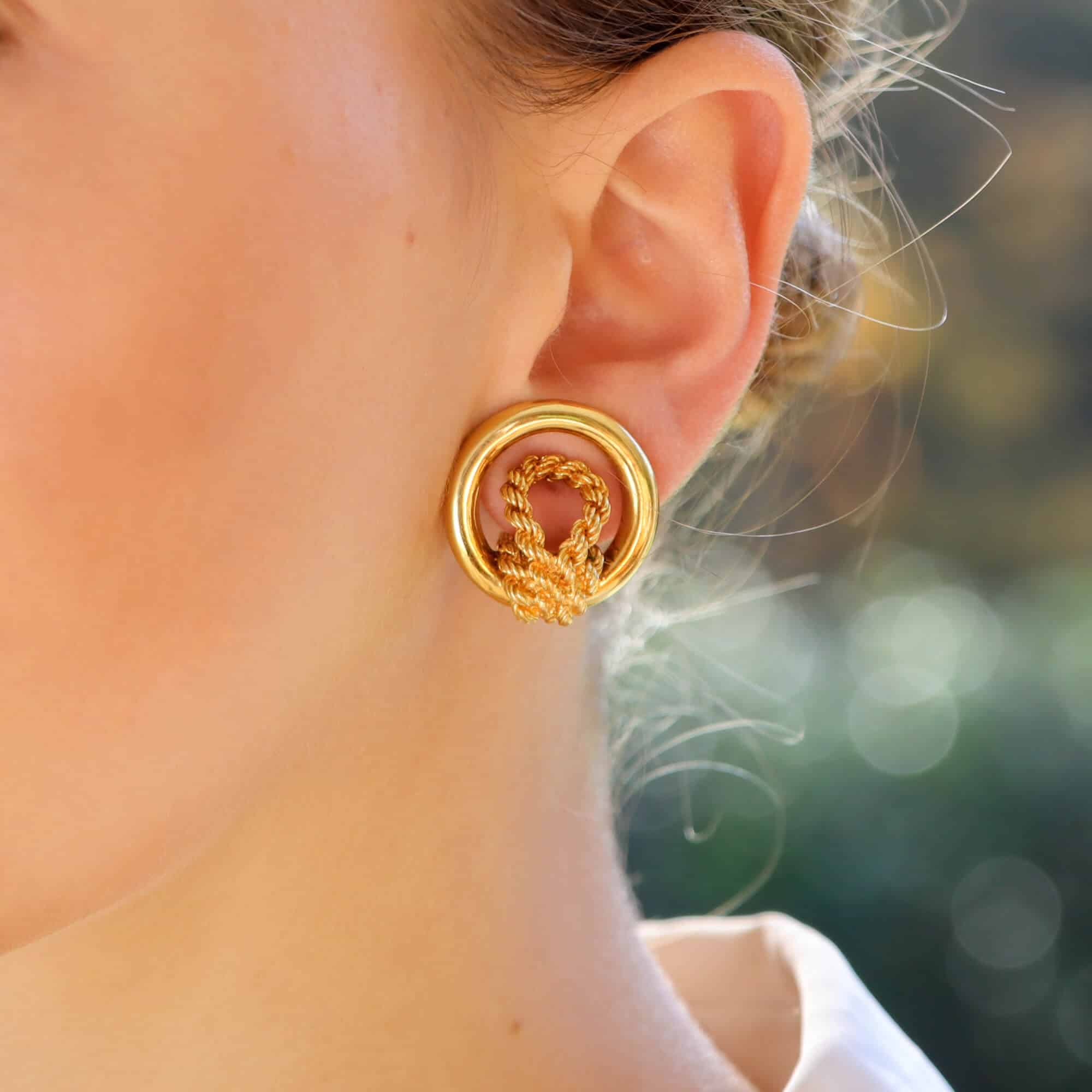 Vintage Hermès Circular Knot Earrings