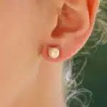 Vintage C de Cartier Pearl Stud Earrings