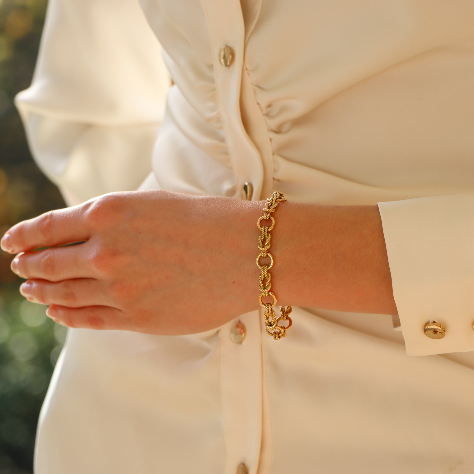 Hermes gold outlet chain bracelet