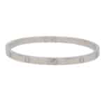 Vintage Cartier White Gold Mini Love Bangle, Size 17