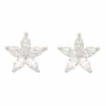 Marquise Cut Diamond Floral Stud Earrings