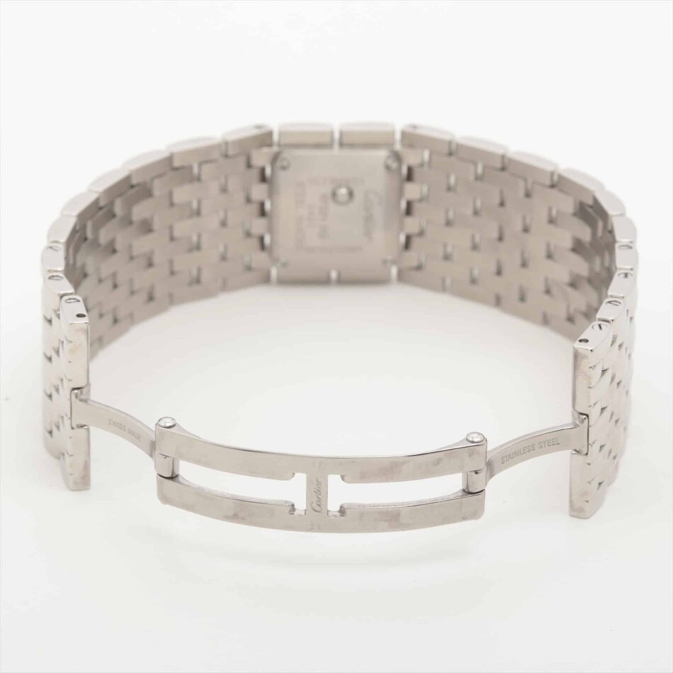 Vintage Cartier Ruban White Gold Watch with Diamond Bezel