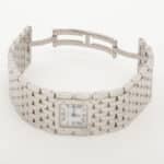 Vintage Cartier Ruban White Gold Watch with Diamond Bezel