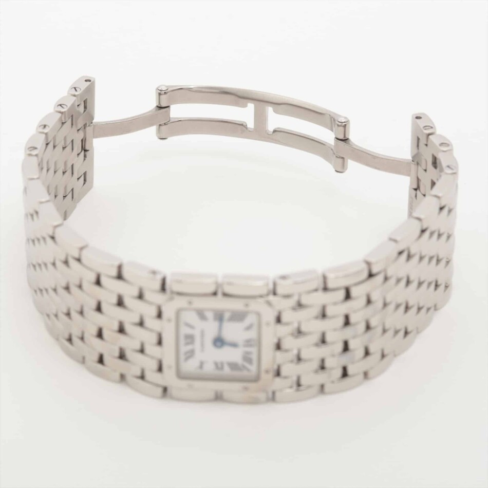 Vintage Cartier Ruban White Gold Watch with Diamond Bezel