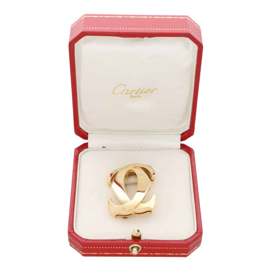 Vintage Cartier Double C Brooch