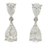 GIA Certified Pear Cut Drop Earrings