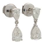 GIA Certified Pear Cut Drop Earrings