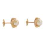 Vintage C de Cartier Pearl Stud Earrings