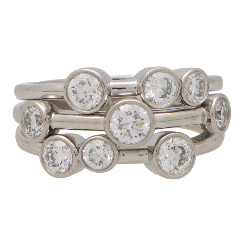 Contemporary Diamond Bubble Ring (Medium Model)