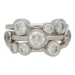 GIA Certified Contemporary Diamond Bubble Ring (Large Model)