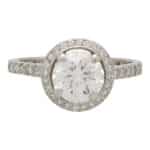 Vintage GIA Certified 1.80 Diamond Halo Ring