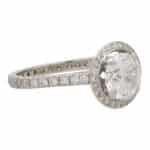 Vintage GIA Certified 1.80 Diamond Halo Ring