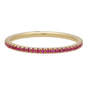 Contemporary Pink Sapphire Full Eternity Ring