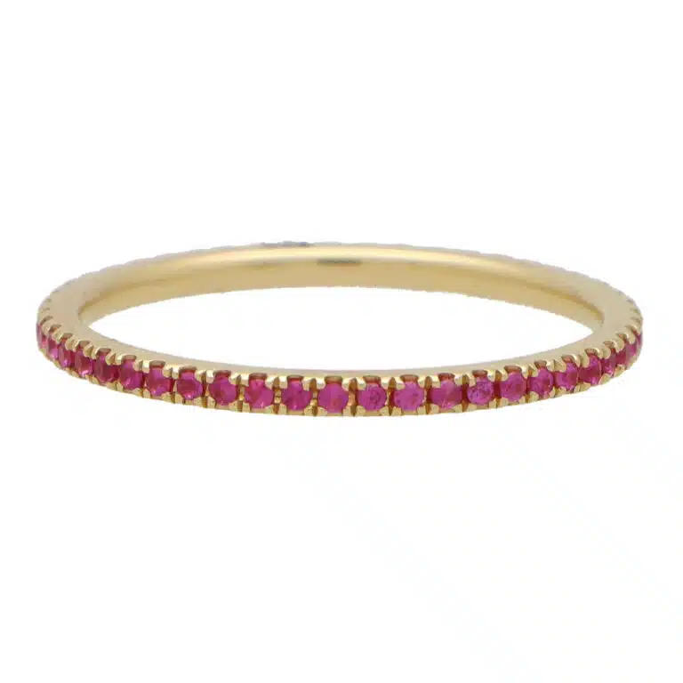 Contemporary Pink Sapphire Full Eternity Ring