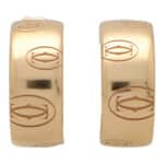 Vintage Cartier Logo Hoop Earrings