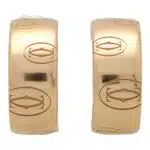 Vintage Cartier Logo Hoop Earrings