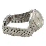 Vintage 1975 Rolex Oyster DateJust Watch With Light Grey Dial
