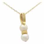 Vintage Cartier Double Pearl and Diamond Pendant