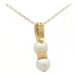 Vintage Cartier Double Pearl and Diamond Pendant
