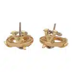 Retro Ruby and Diamond Circular Spray Earrings
