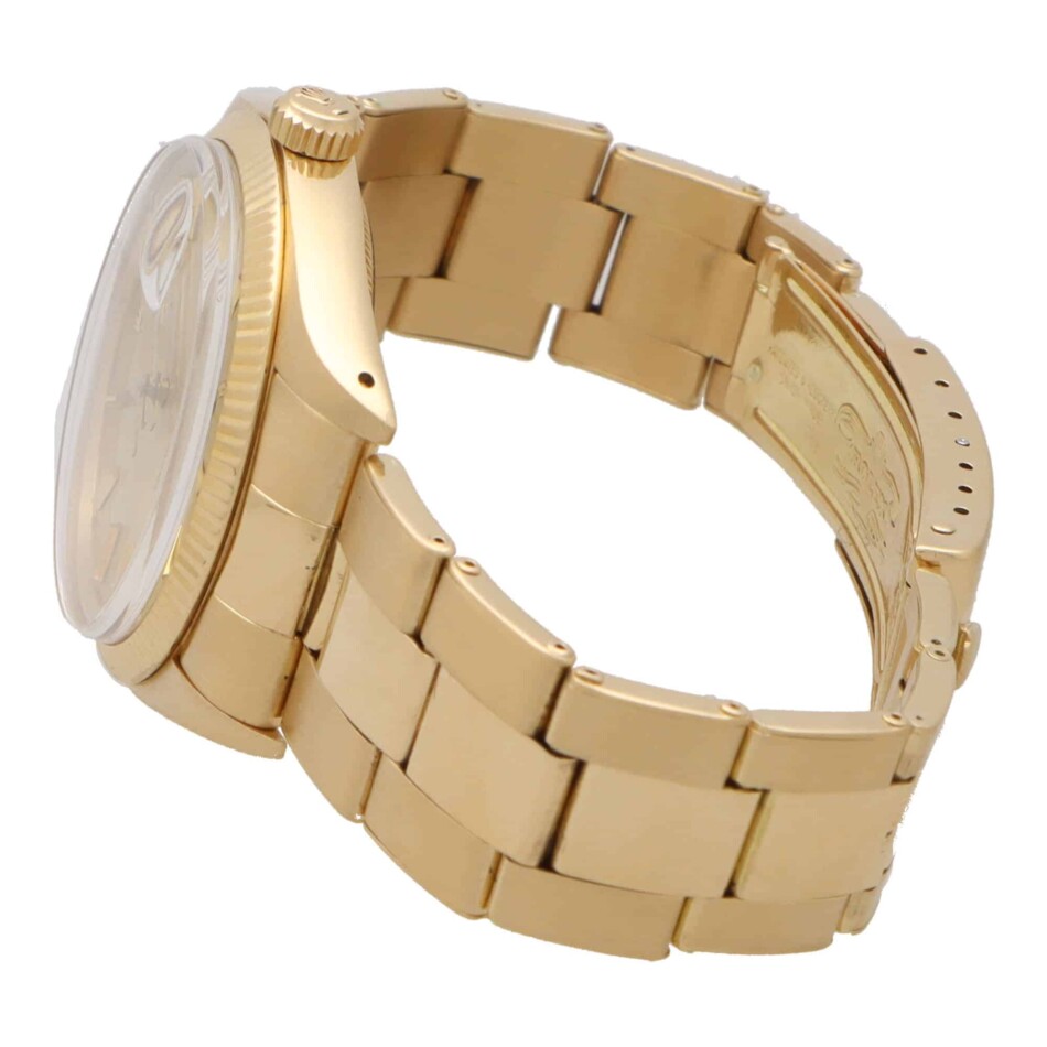 Vintage 1980 Solid Gold Rolex Oyster Perpetual Date Watch