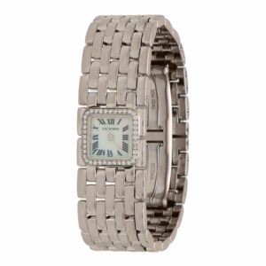 Vintage Cartier Ruban Watch in 18k White Gold with Diamonds