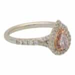 GIA Certified Natural Pink Diamond Double Halo Ring