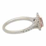 GIA Certified Natural Pink Diamond Double Halo Ring