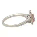 GIA Certified Natural Pink Diamond Double Halo Ring