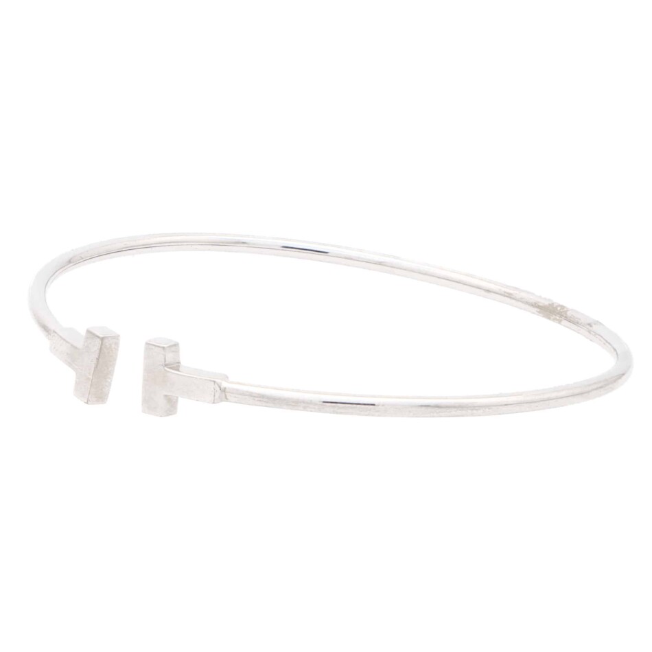 Vintage Tiffany & Co. ‘Tiffany T’ Bangle in White Gold