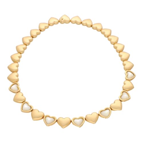 Vintage Mauboussin Mother of Pearl Heart Necklace