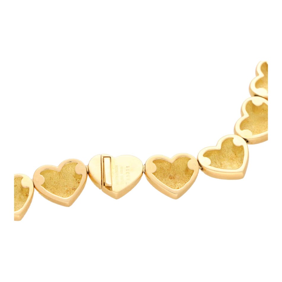 Vintage Mauboussin Mother of Pearl Heart Necklace