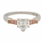 Vintage Harry Winston Heart Cut and Pink Diamond Ring