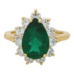 Vintage Tiffany & Co. Pear Cut Emerald Cluster Ring